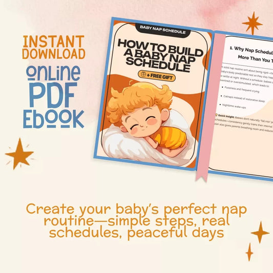 How to Build a Baby Nap Schedule | The Best Way to Set Nap Schedule for Baby | Digital Download eBook for Parents